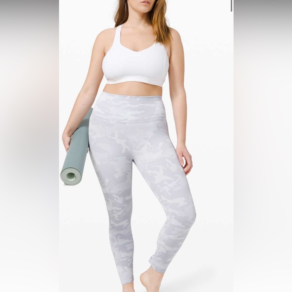 F. Lululemon Wunder Under Tight Incognito Camo Jacquard Alpine White Camo 8